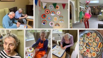 Rainbow day for Pride at Brompton House care home